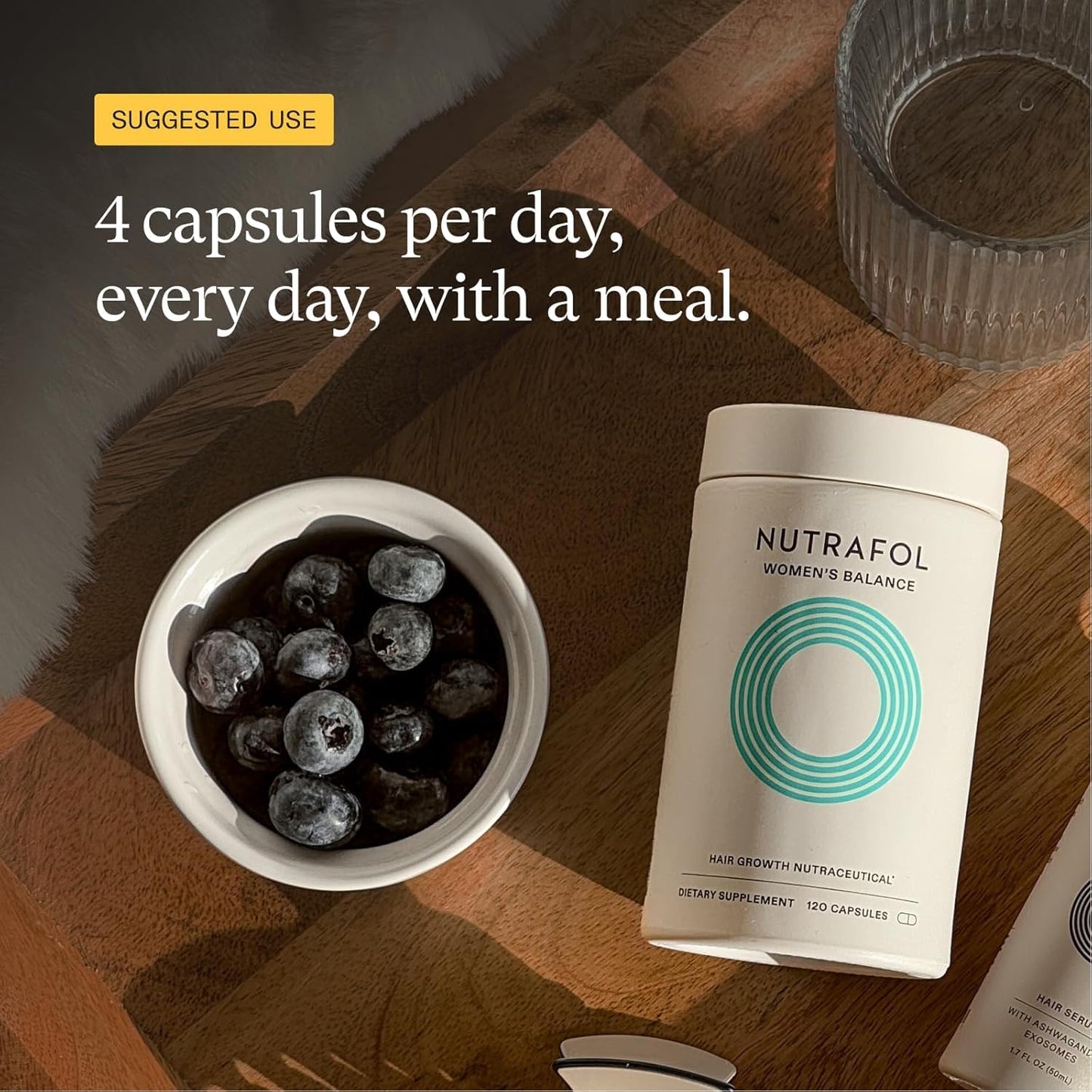 Nutrafol Women's Balance Hair Growth Supplements, Ages 45 and Up, Clinically Tested for Visibly Thicker Hair and Scalp Coverage..