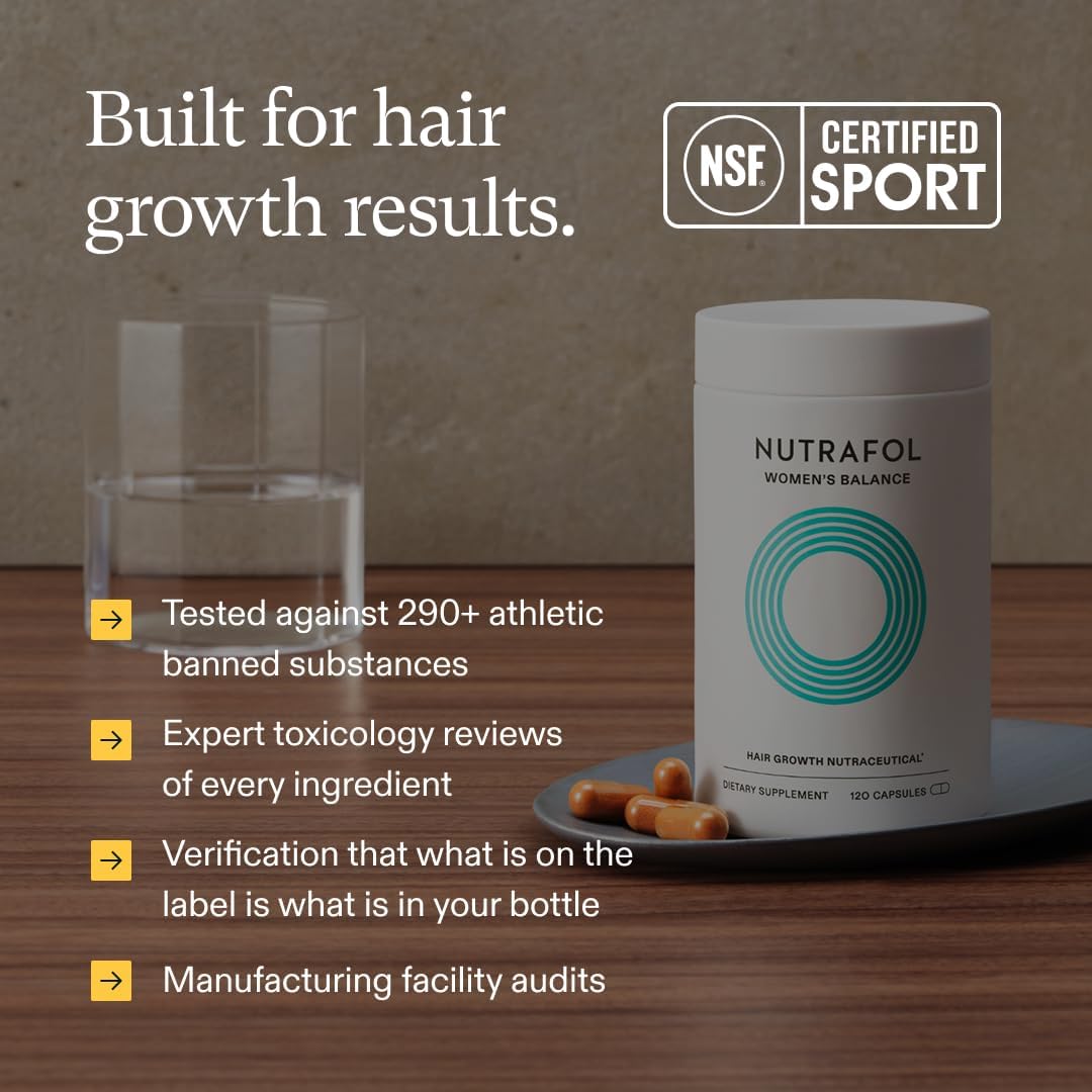 Nutrafol Women's Balance Hair Growth Supplements, Ages 45 and Up, Clinically Tested for Visibly Thicker Hair and Scalp Coverage..