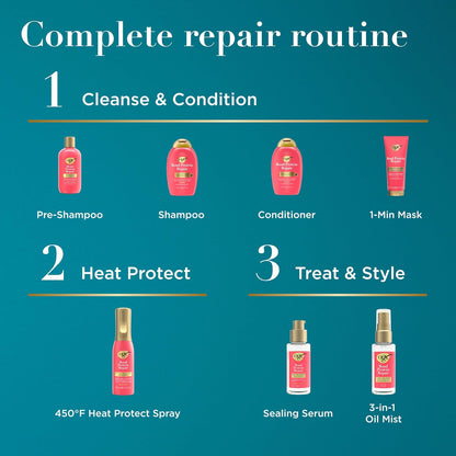 OGX Bond Protein Repair 450°F Heat Protect Spray for Hair 6.5 Fl Oz (Pack of 1)