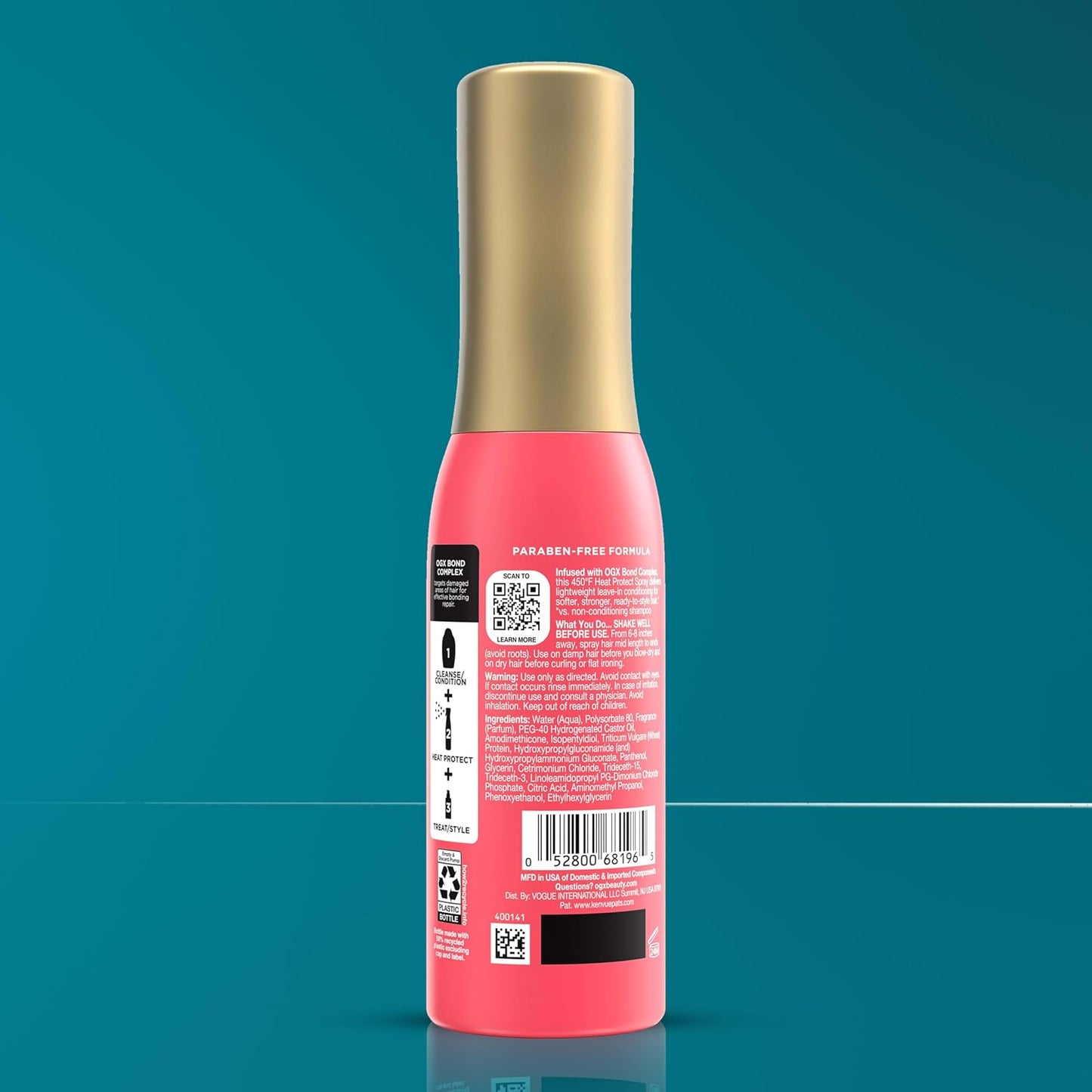 OGX Bond Protein Repair 450°F Heat Protect Spray for Hair 6.5 Fl Oz (Pack of 1)