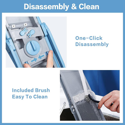 ONCE FOR ALL Upgrade Safe Mandoline Slicer Plus, Bigger Size, SkyBlue