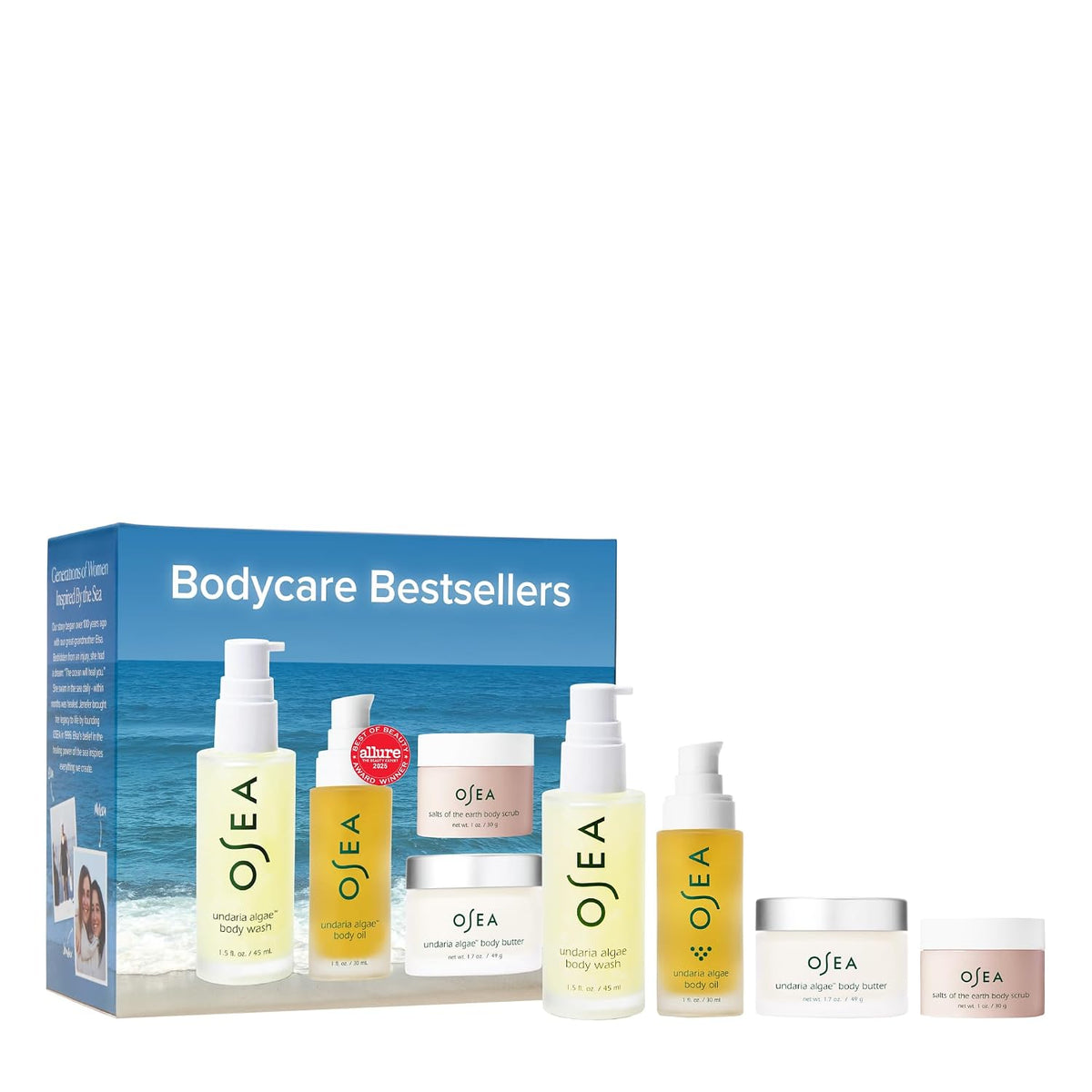 OSEA Bodycare Bestsellers, 4-Piece Travel-friendly Set, Intense Hydration