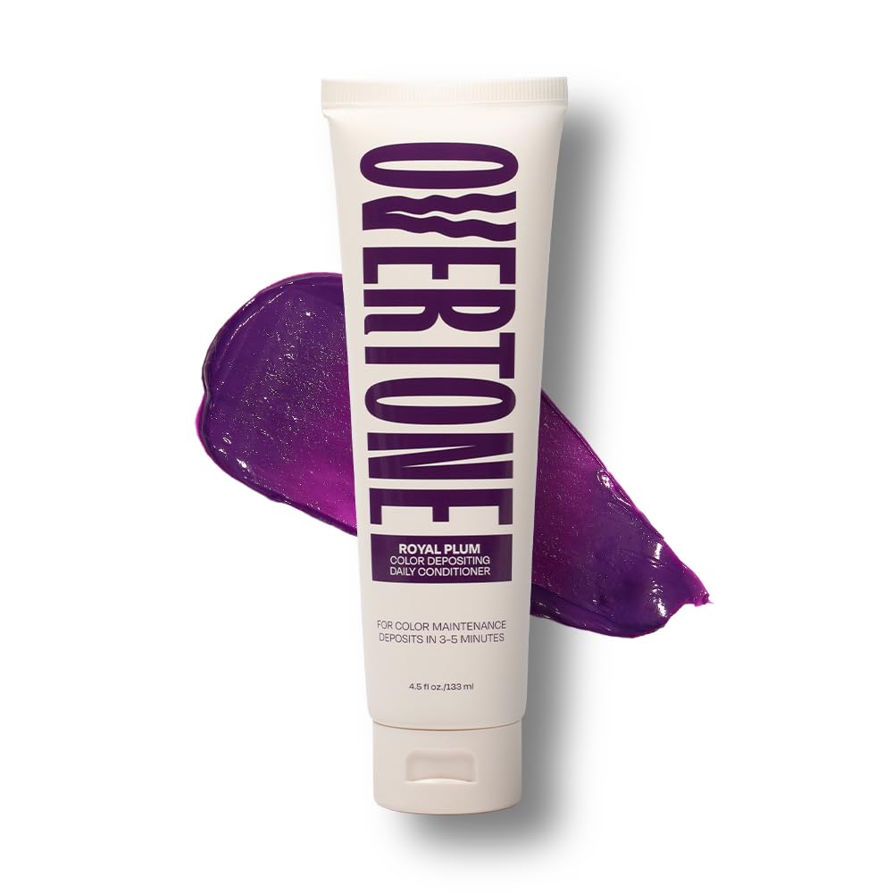 OVERTONE Color Depositing Daily Conditioner, Semi Permenant, Royal Plum | Refresh Color & Prevent Fading..