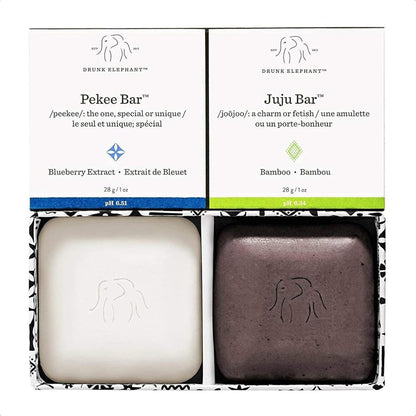 Drunk Elephant Juju and Pekee Baby Bar Duo - 28 g/1 oz Each - Clean Clinical Skincare - Cruelty-Free..