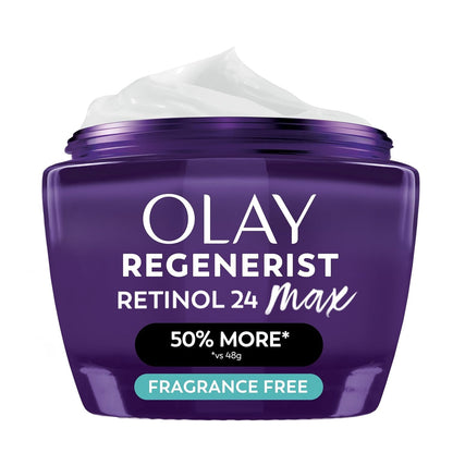 Olay Retinol Night Cream for Women  - Triple Collagen Cream, Niacinamide, 2.6oz | XL Size (50% More)