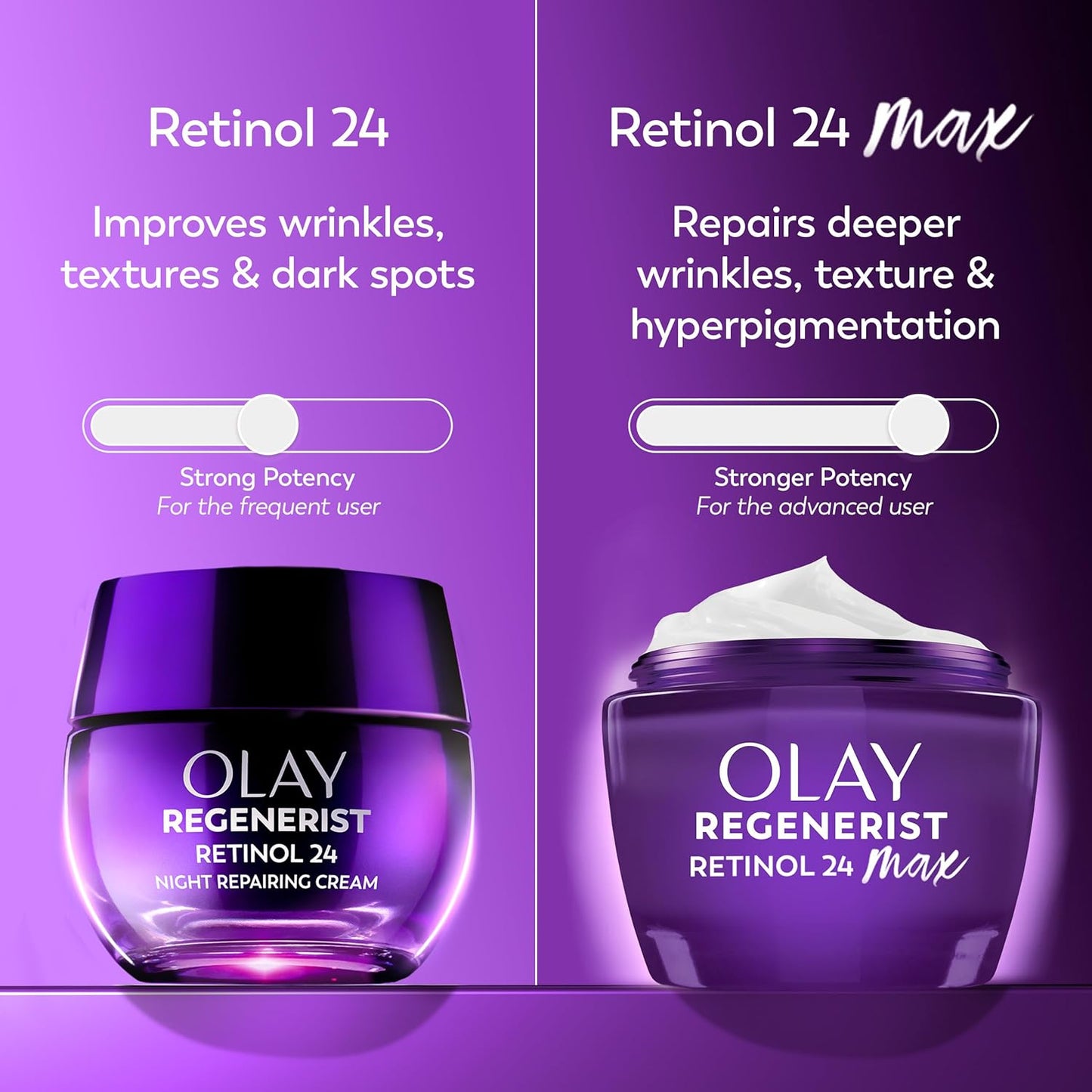 Olay Retinol Night Cream for Women  - Triple Collagen Cream, Niacinamide, 2.6oz | XL Size (50% More)