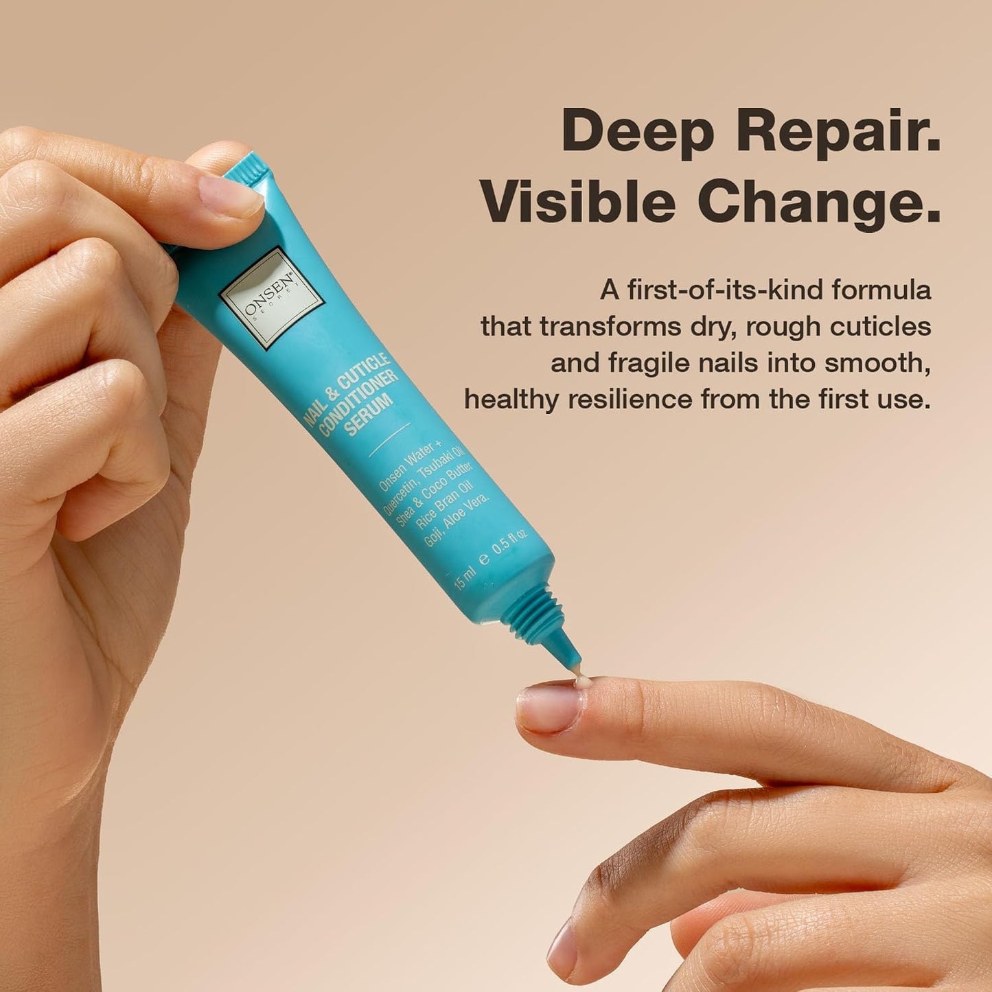Onsen Nail & Cuticle Cream Treatment w/Japanese Tsubaki, Jojoba & Lavender Oil, Shea Butter..