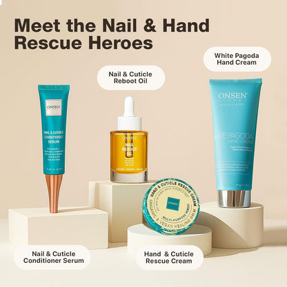 Onsen Nail & Cuticle Cream Treatment w/Japanese Tsubaki, Jojoba & Lavender Oil, Shea Butter..