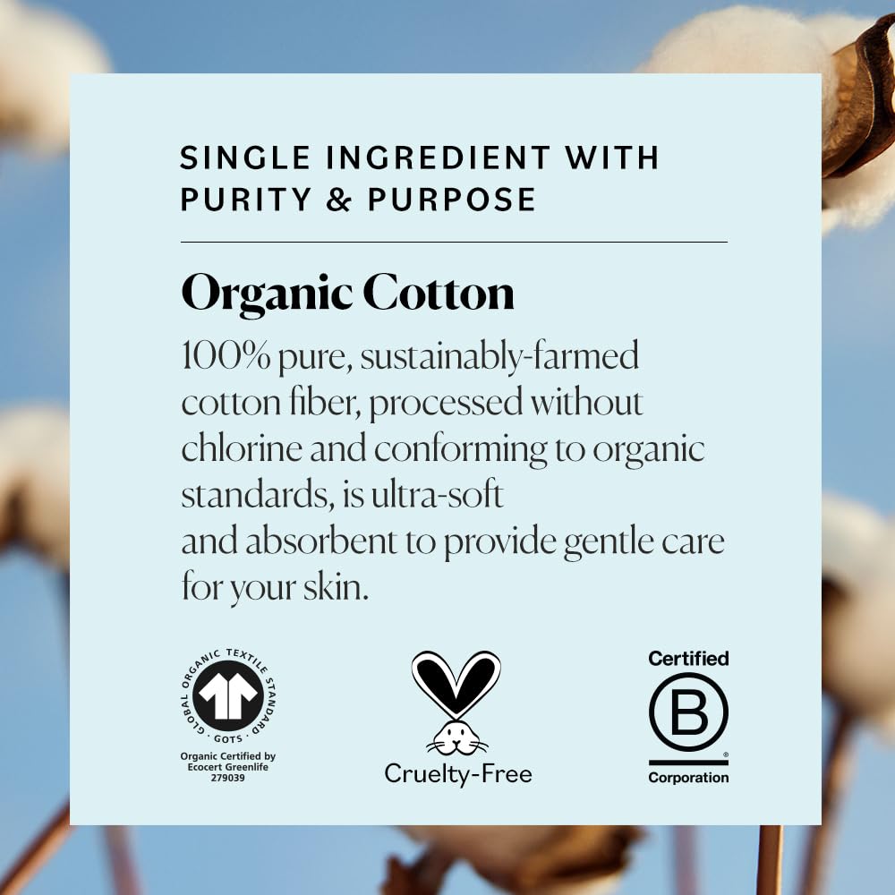 Sky Organics - Organic Cotton Swabs, 500 ct. - Ultra Soft Tips - Strong &amp; Durable - Hypoallergenic - Chlorine Free..