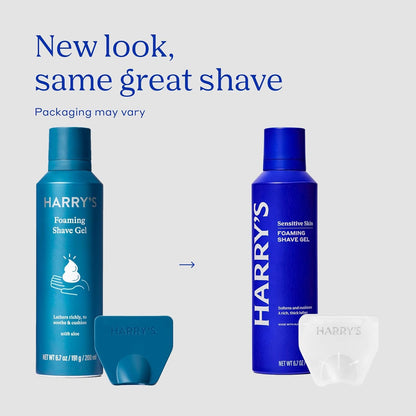 Harry's Original Shaving Kit for Men - Razor Handle, 5 Razor Blade Refills, Foaming Shave Gel, and Travel Blade Cover..