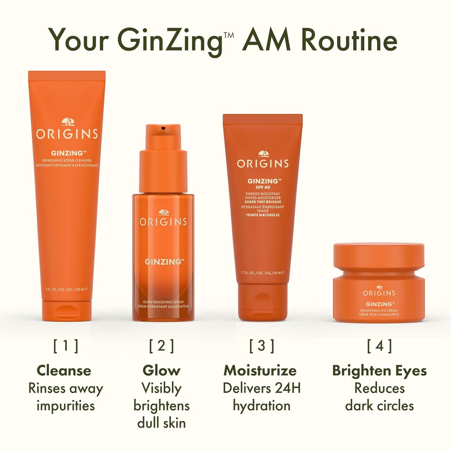 Origins GinZing Energy-Boosting Tinted Moisturizer with SPF 40 | Hydrates & Perfects..