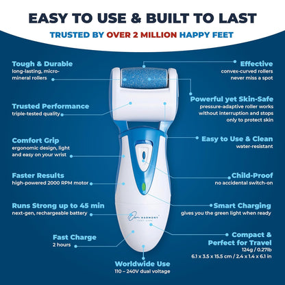 OwnHarmony Electric Foot Callus Remover - Rechargeable Pedicure File Tool