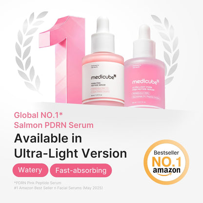 medicube PDRN Pink Peptide Serum with Salmon DNA | Ultra Light Hydrating Serum with Hyaluronic Acid..