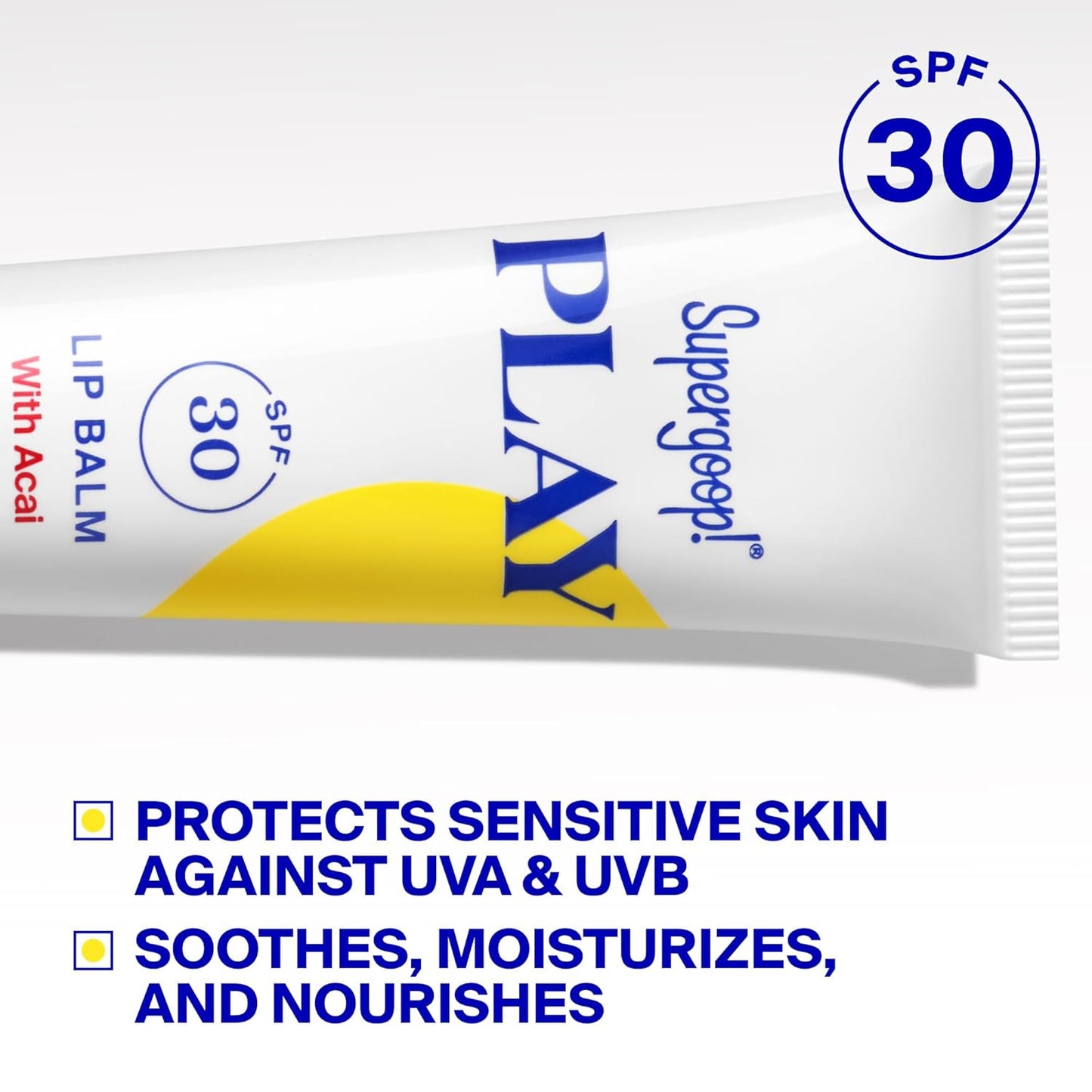 Supergoop! PLAY Lip Balm SPF 30 - Broad Spectrum SPF Lip Balm with Hydrating Honey,