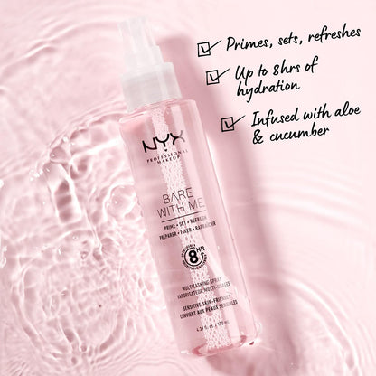 NYX PROFESSIONAL MAKEUP Bare With Me Multitasking Face Primer & Makeup Setting Spray, Hydrating Face Mist..