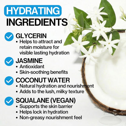 Pacifica Hydrating Glazing Facial Essence with Jasmine Squalane and Polyglutamic Acid - Milky Glass Skin Essence..