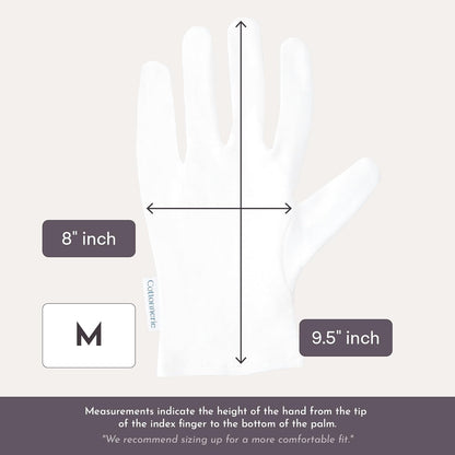 4 Pairs Cottonnerie Basics Cotton Gloves for Dry Hands Sleeping, Moisturizing Gloves Overnight, Hand Moisturizer Gloves..