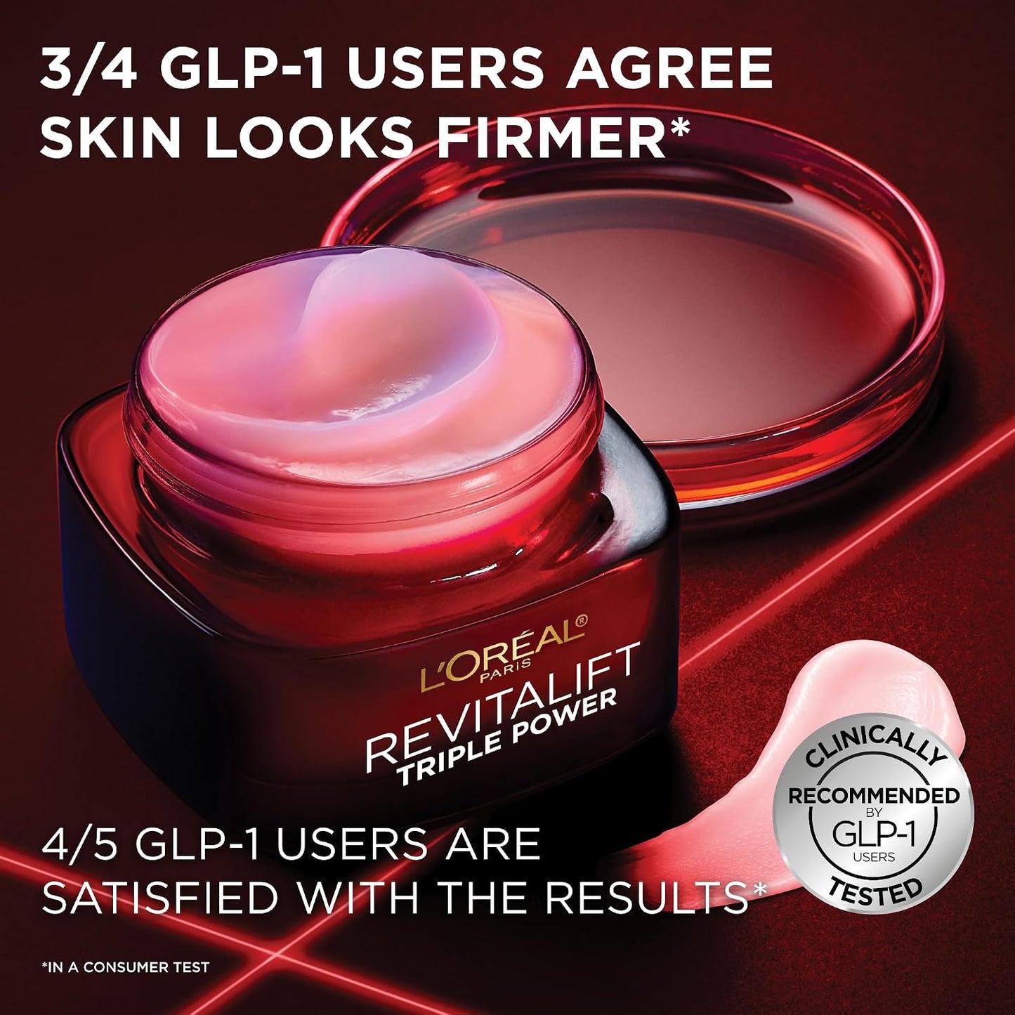 L'Oreal Paris Revitalift Triple Power Anti-Aging Face Moisturizer, Pro Retinol, Hyaluronic Acid &amp; Vitamin C to Reduce Wrinkles..