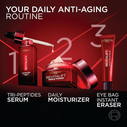 L'Oreal Paris Revitalift Triple Power Anti-Aging Face Moisturizer, Pro Retinol, Hyaluronic Acid &amp; Vitamin C to Reduce Wrinkles..