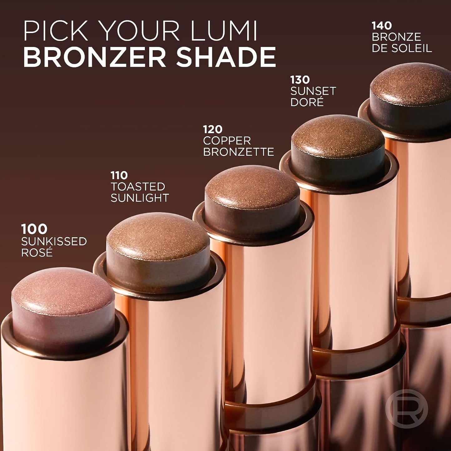 L'Oreal Paris Lumi Bronze Le Stick Soleil Bronzer Stick, Cream-To-Powder Bronzer For A Sunkissed Face Makeup Glow..