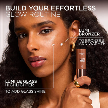 L'Oreal Paris Lumi Bronze Le Stick Soleil Bronzer Stick, Cream-To-Powder Bronzer For A Sunkissed Face Makeup Glow..