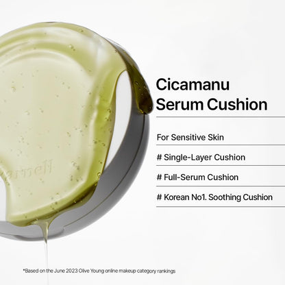 Parnell Cicamanu Serum Cushion - Moisturizing Foundation for Soothing  (0.52 Fl Oz) (17N)