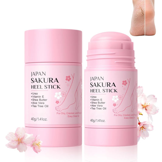2 Pcs Japan Sakura Foot Heel Stick, Cracked Heel Repair Stick, Foot Care Creams For Dry Cracked Feet..