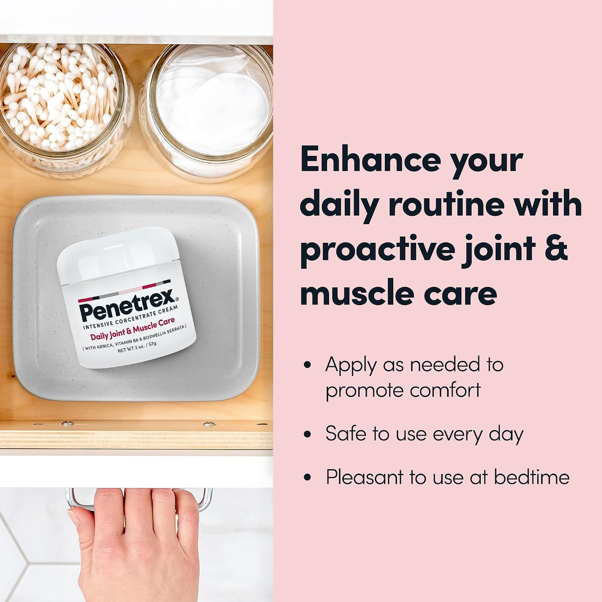 Penetrex Daily Joint & Muscle Care Cream | Arnica, B6 & MSM, 4 Oz. (3-Pack)
