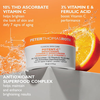 Peter Thomas Roth | Potent-C™ Brightening Vitamin C Moisturizer, Size- 1.7 Fl Oz (Pack of 1)