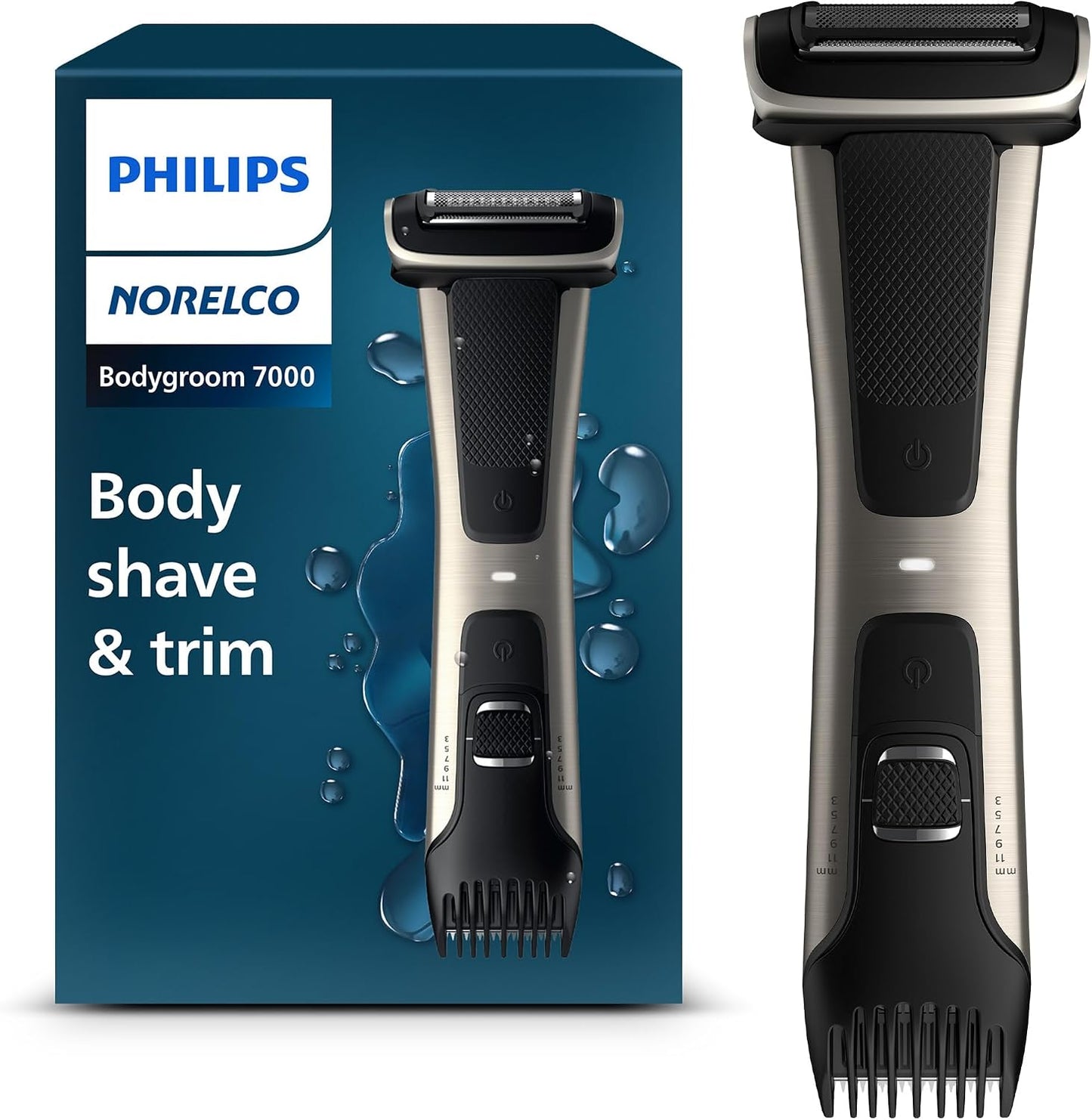 Philips Norelco Bodygroom 7000 Series, Showerproof Groin and Body Trimmer for Men..