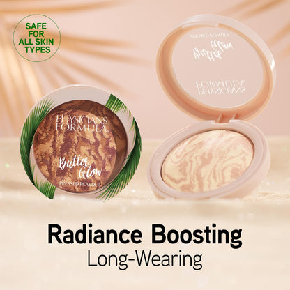 Physicians Formula Butter Glow Pressed Powder, Radiance-Boosting Face Powder with Murumuru Butter for Soft-Focus Finish