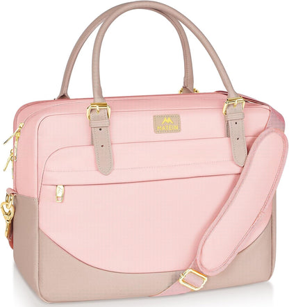 MATEIN Laptop Bag for Women, 15.6 inch Computer Briefcase Sleeve Case, Pink