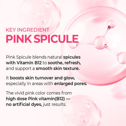 Dr.Melaxin Cyano Pink Spicule Serum with Vitamin B12, Liquid Microneedle Facial Treatment for Enlarged Pores..