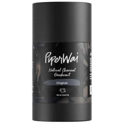 PiperWai Natural Deodorant w/Activated Charcoal | Odor Protection, Vegan, Aluminum Free, Shark Tank Product for Women & Men..