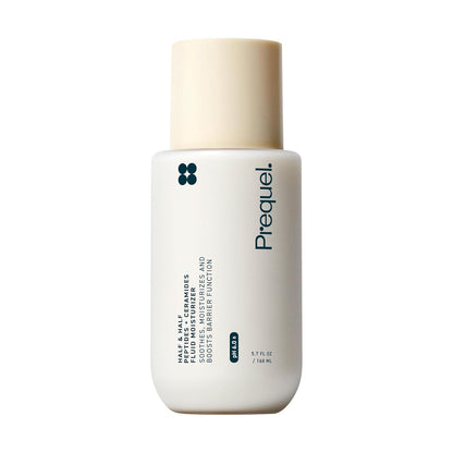 Prequel Skin Half and Half Fluid Moisturizer Face Cream. Lightweight Ceramide Peptide Lotion for All Skin Types..