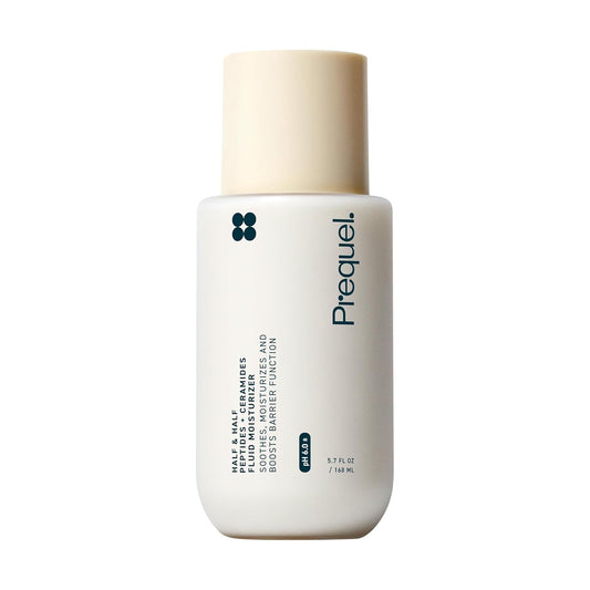 Prequel Skin Half and Half Fluid Moisturizer Face Cream. Lightweight Ceramide Peptide Lotion for All Skin Types..