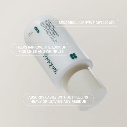 Prequel Skin Half and Half Fluid Moisturizer Face Cream. Lightweight Ceramide Peptide Lotion for All Skin Types..