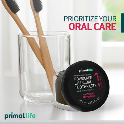 Primal Life Organics -Dirty Mouth Toothpowder, Activated Charcoal Tooth Cleaning Powder, Essential Oils..
