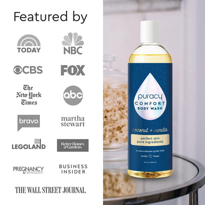 Puracy Body Wash - Natural Body Wash for Women, Men, Kids - Pure Plant Ingredients, Moisturizing Shower Gel, Body Soap for Dry Sensitive Skin..