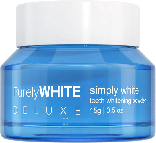 PurelyWHITE DELUXE, Whitening Powder - Removes Stains, No Sensitivity - Enamel-Safe Toothpaste Whitening Powder for Coffee..
