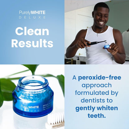 PurelyWHITE DELUXE, Whitening Powder - Removes Stains, No Sensitivity - Enamel-Safe Toothpaste Whitening Powder for Coffee..