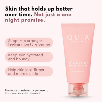 QUIA Collagen Overnight Wrapping Mask - Wake Up to Plumper, Firmer Skin