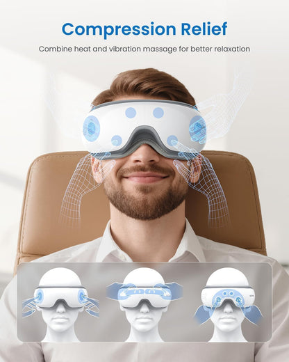 RENPHO Eyeris 1 Eye Massager with Heat, FSA Eligible HSA, Heated Eye Mask for Eye Strain, Dry Eyes & Head Tension..