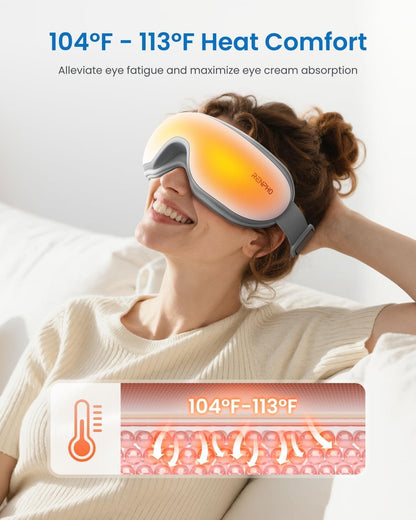 RENPHO Eyeris 1 Eye Massager with Heat, FSA Eligible HSA, Heated Eye Mask for Eye Strain, Dry Eyes & Head Tension..
