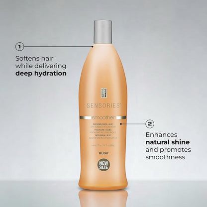 RUSK Sensories Smoother Passionflower and Aloe Smoothing, Anti-Frizz, Restore Moisture Balance, and Provides Shine..