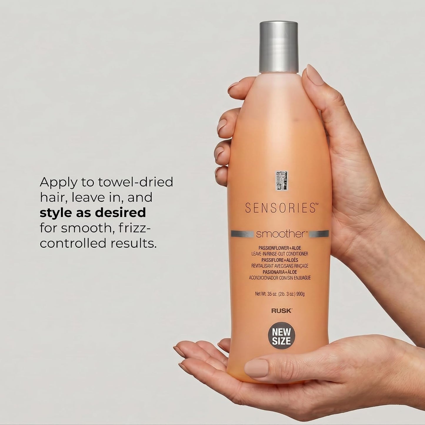 RUSK Sensories Smoother Passionflower and Aloe Smoothing, Anti-Frizz, Restore Moisture Balance, and Provides Shine..