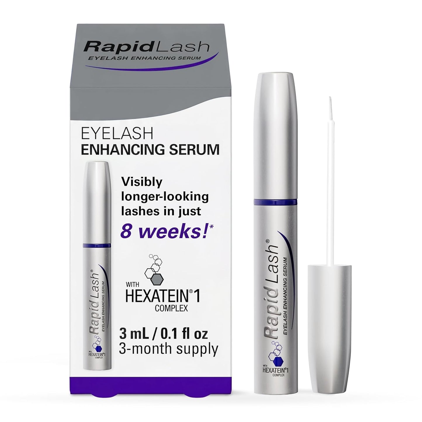 RapidLash Eyelash Enhancing Serum - 2 Month Supply, 3mL | Results in 60 days - Hydrating formula..