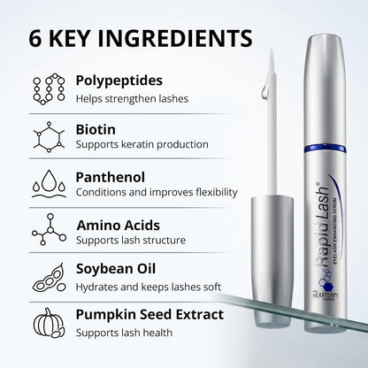 RapidLash Eyelash Enhancing Serum - 2 Month Supply, 3mL | Results in 60 days - Hydrating formula..