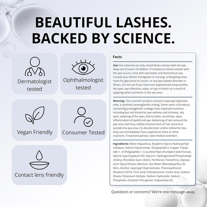 RapidLash Eyelash Enhancing Serum - 2 Month Supply, 3mL | Results in 60 days - Hydrating formula..
