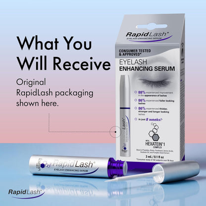 RapidLash Eyelash Enhancing Serum - 2 Month Supply, 3mL | Results in 60 days - Hydrating formula..